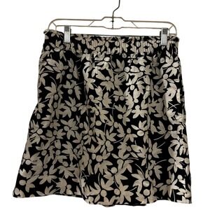 J. Crew Women's Skirt‎ 8 EUC Linen Floral Pattern Lined